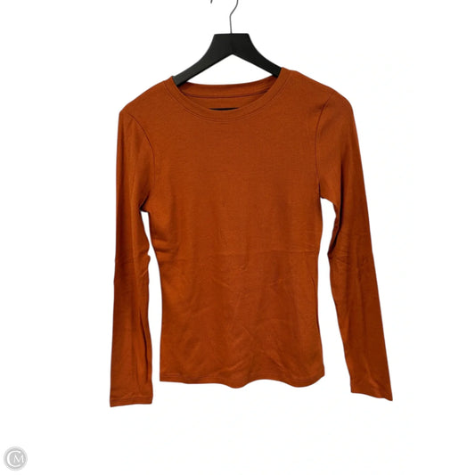 Top Long Sleeve Basic By A New Day In Orange, Size: S