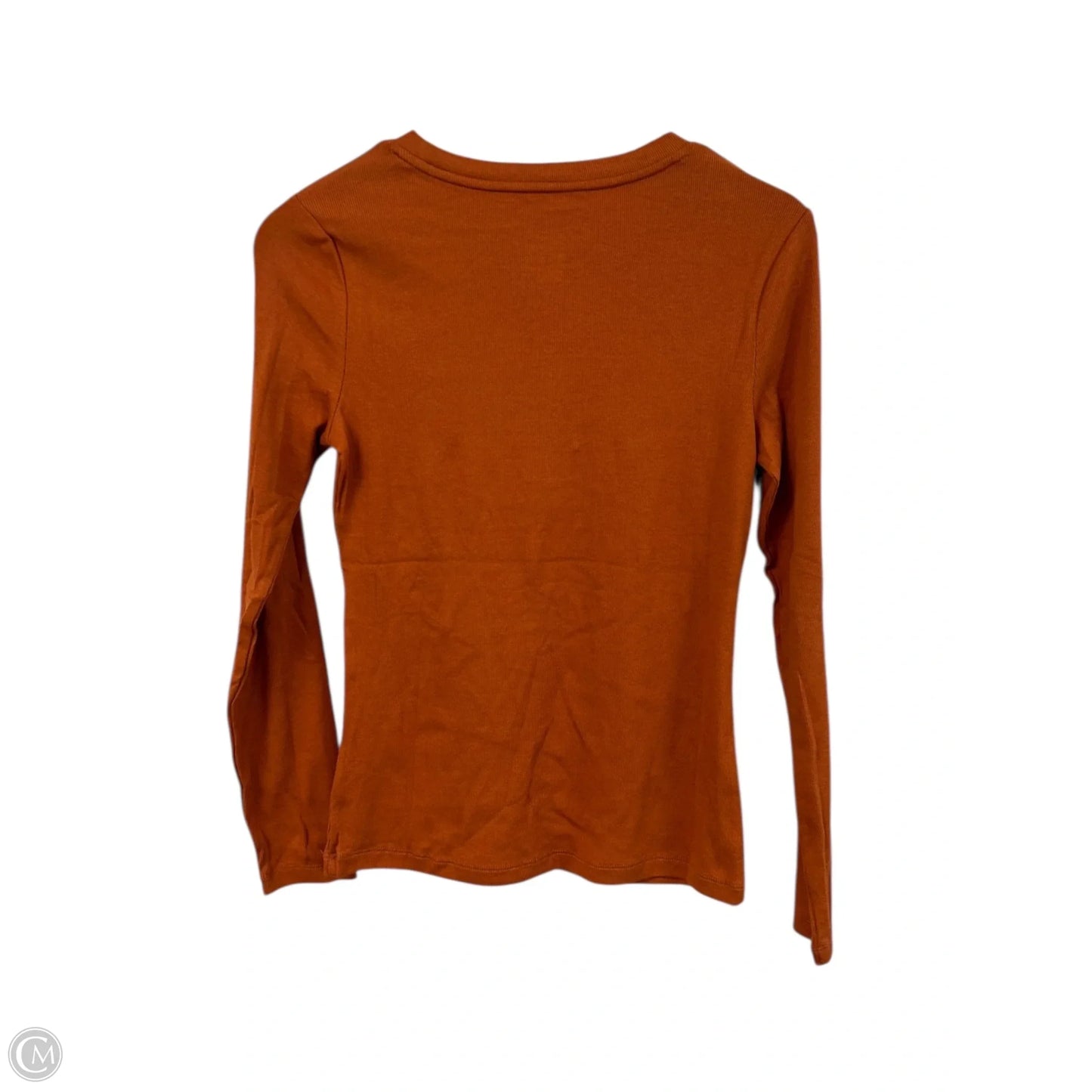 Top Long Sleeve Basic By A New Day In Orange, Size: S