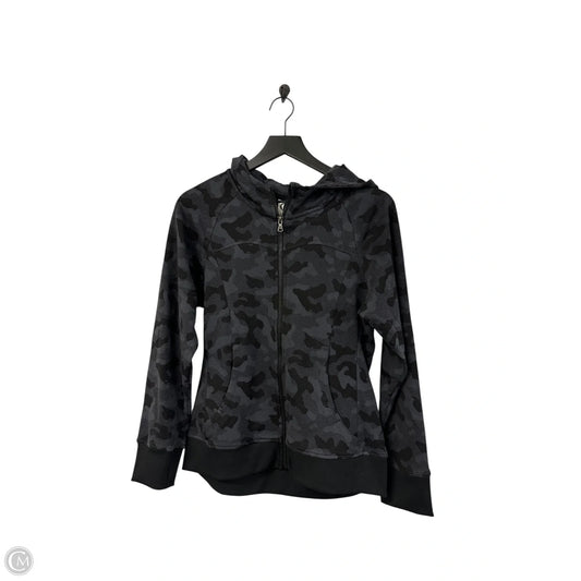 Sweatshirt Hoodie By Zyia In Black & Grey, Size: M