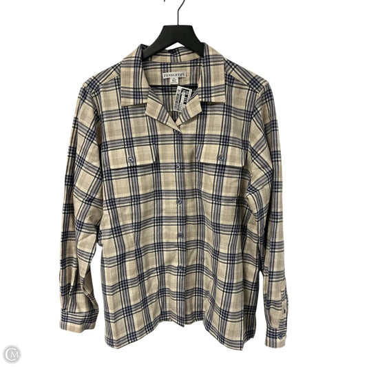 Blouse Long Sleeve By Pendleton In Plaid Pattern, Size: Xl