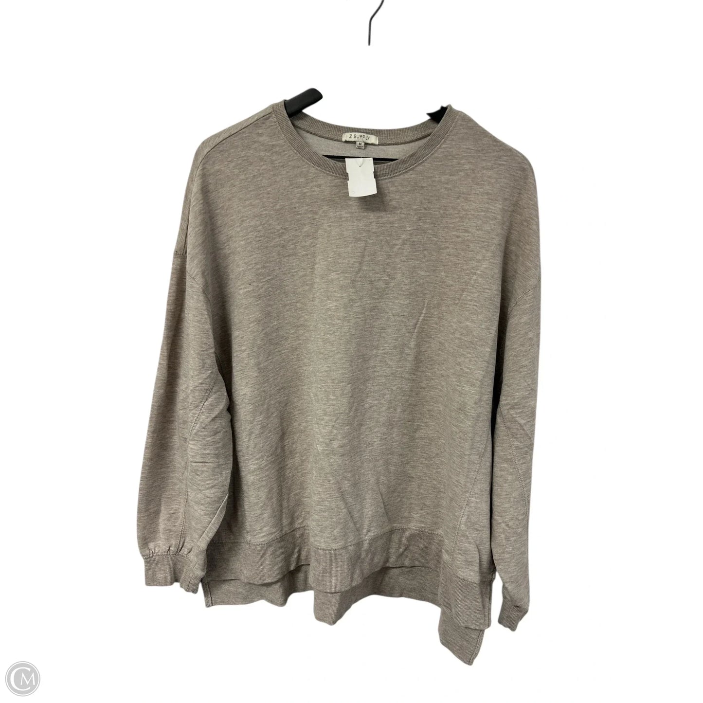Top Long Sleeve By Z Supply In Taupe, Size: M