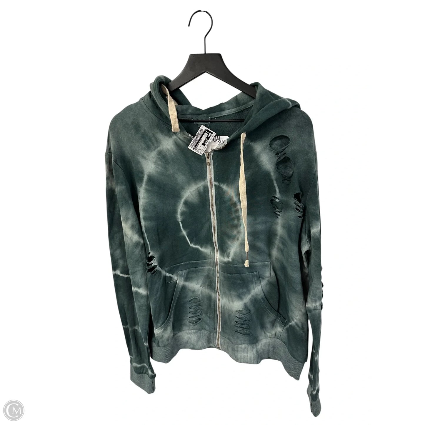 Sweatshirt Hoodie By Pol In Grey, Size: S