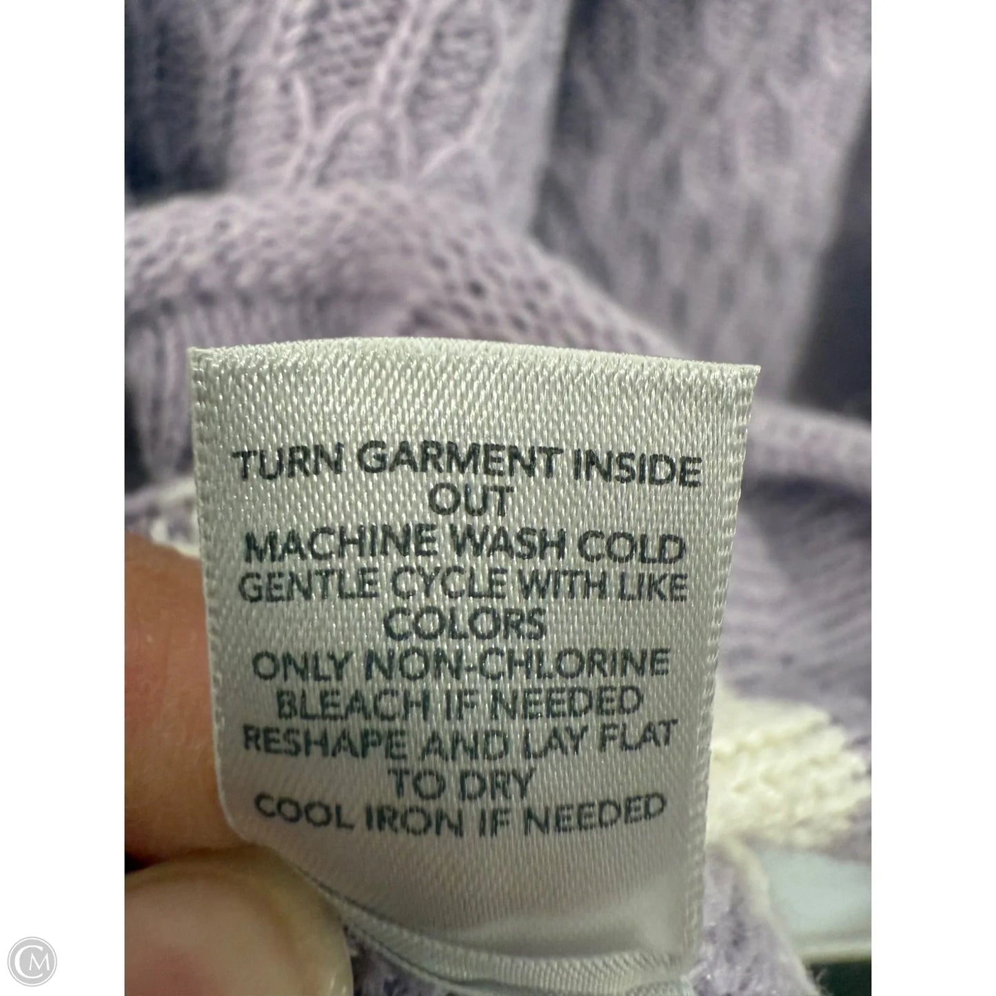 Sweater By Christopher And Banks In Purple & White, Size: Xl