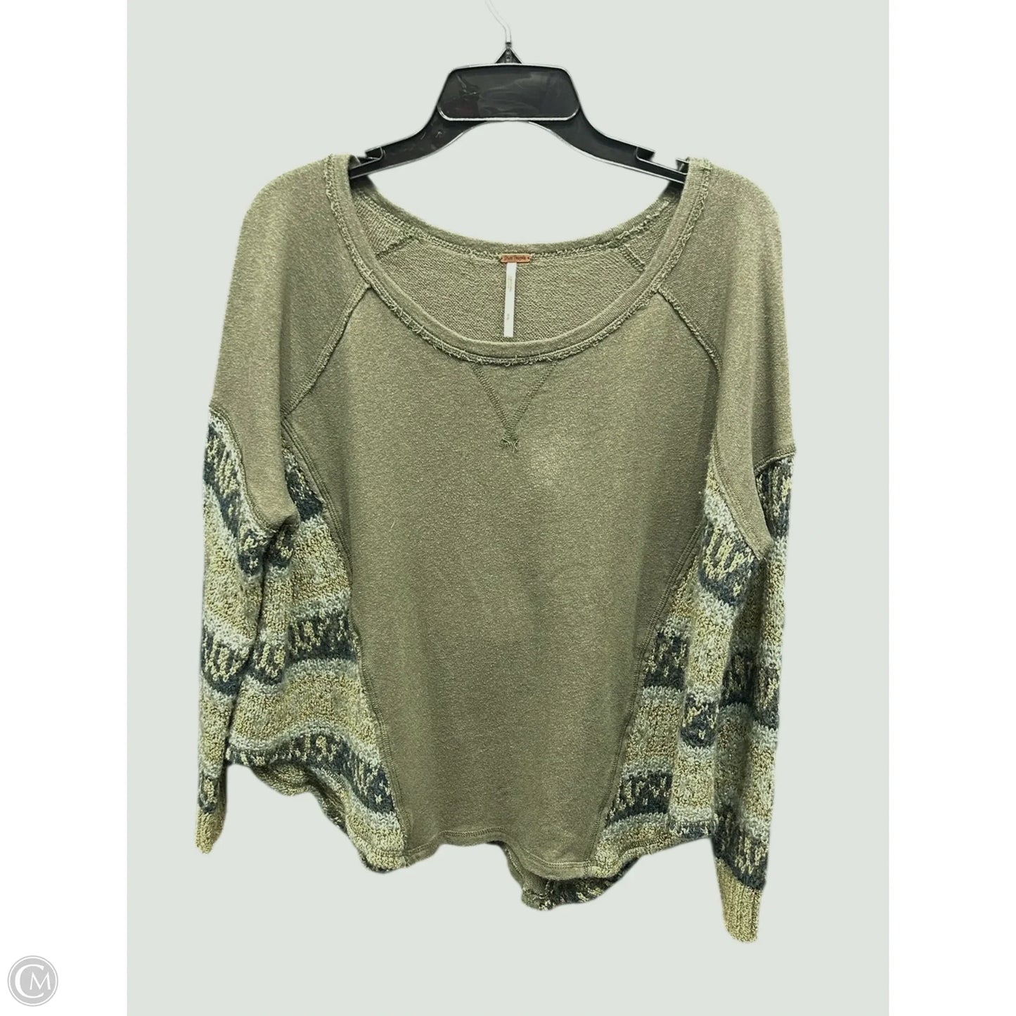 Top Long Sleeve By Free People In Green, Size: S