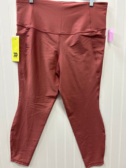 Athletic Leggings Capris By All In Motion In Pink, Size:1X NWT