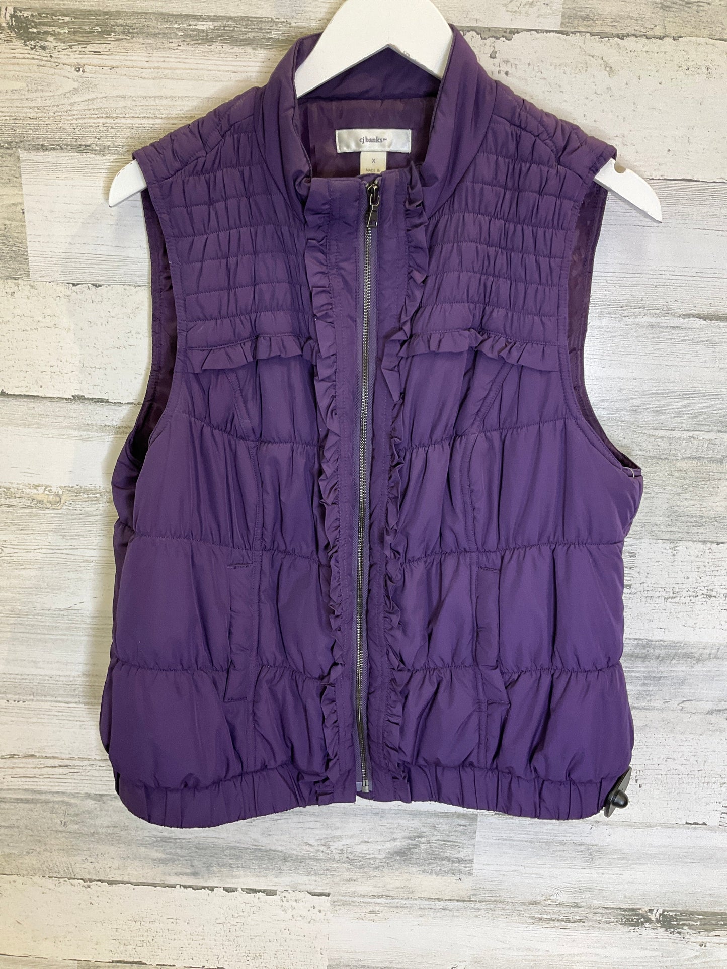 Purple Vest Puffer & Quilted Cj Banks, Size Xl