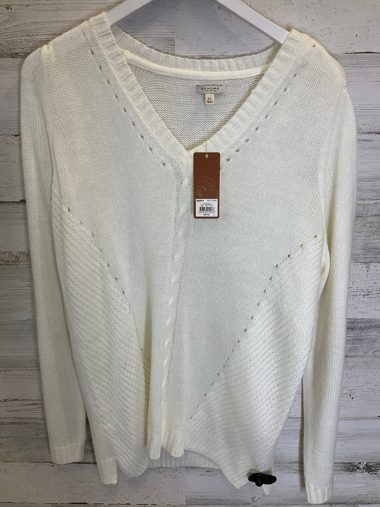 White Sweater Sonoma, Size Xl