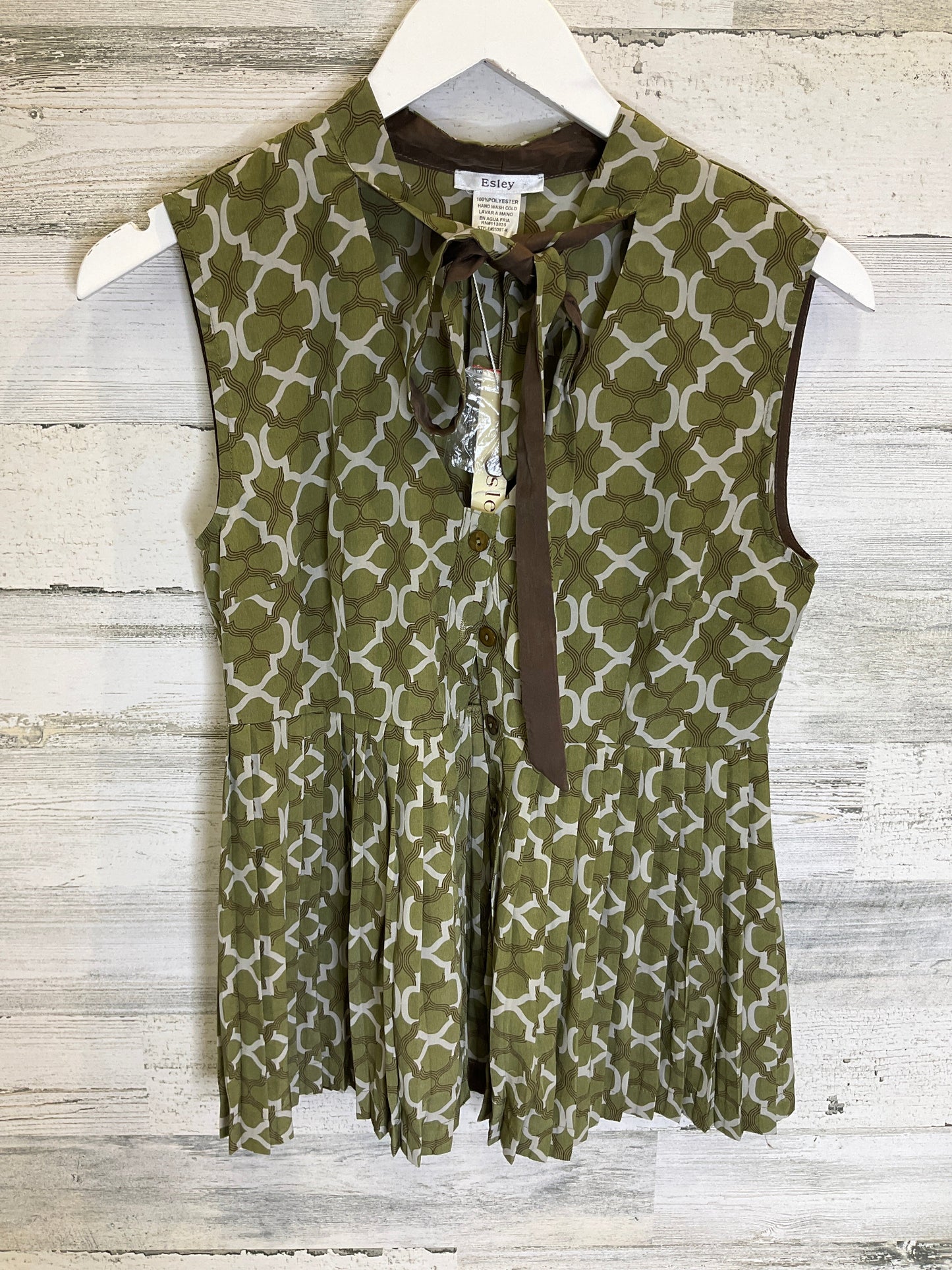 Green Blouse Sleeveless Esley, Size S