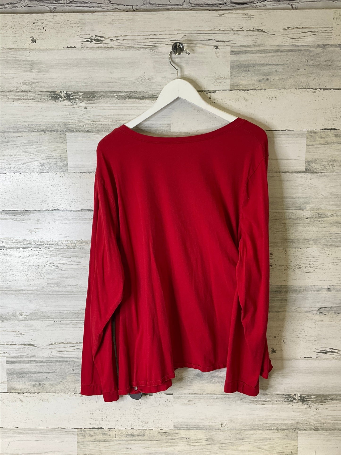 Top Long Sleeve By Fashion Bug In Red, Size: 3x