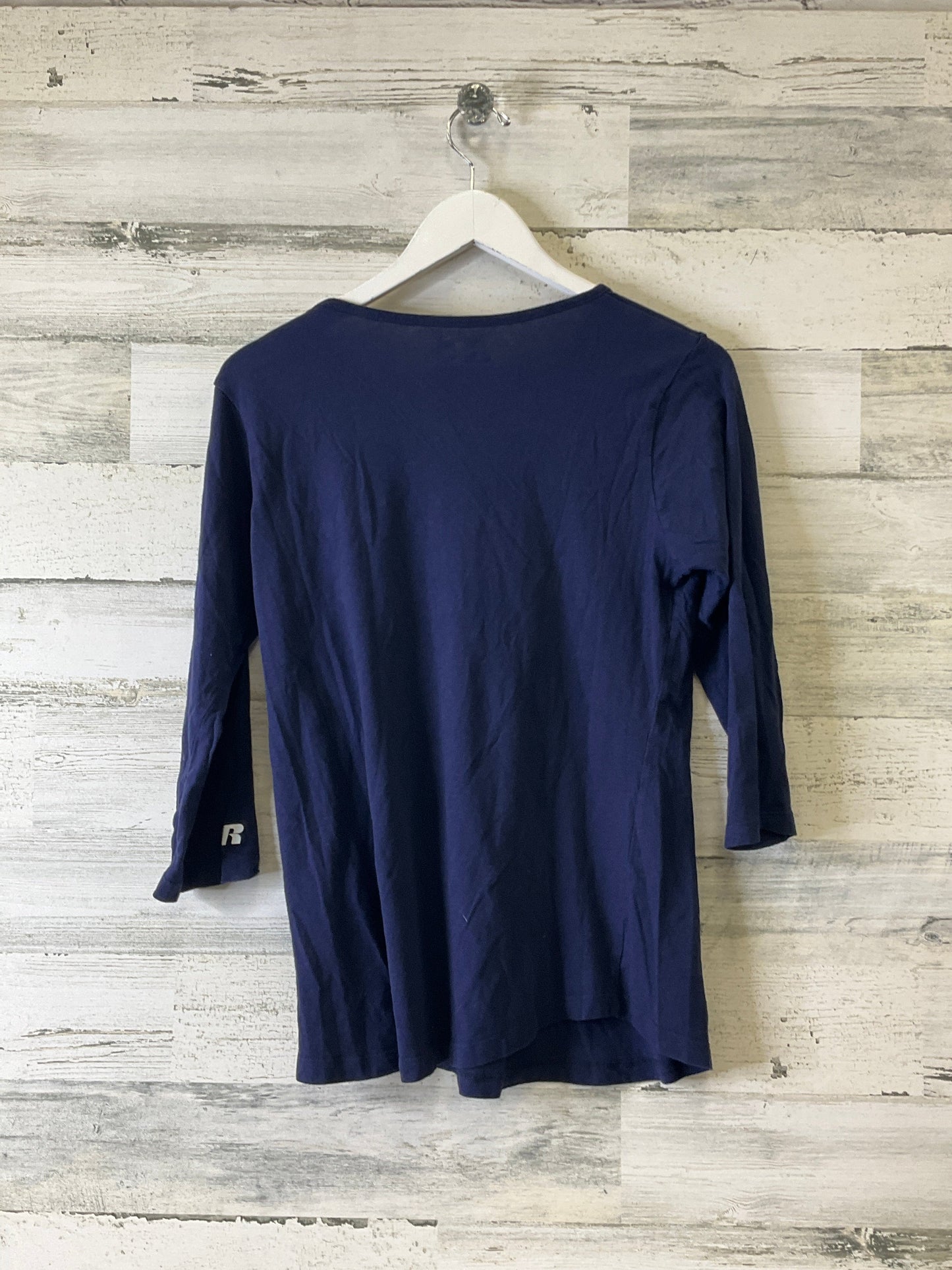 Top 3/4 Sleeve By Russel Athletic In Navy, Size: L