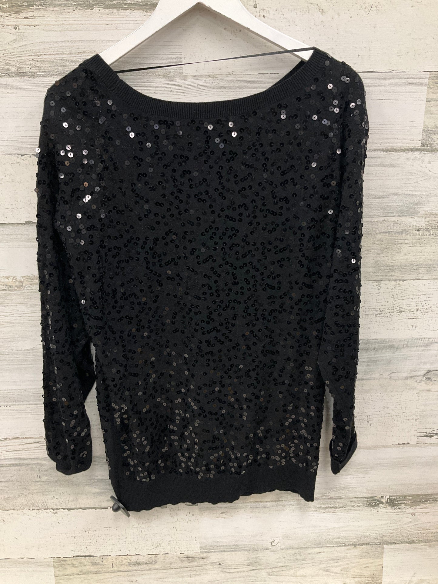 Top Long Sleeve By Inc In Black, Size: M