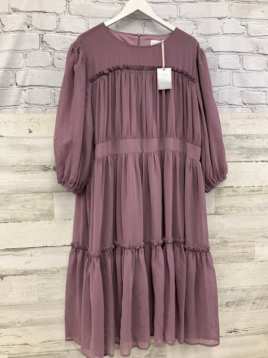 Dress Party Midi By Clothes Mentor In Purple, Size: 2x