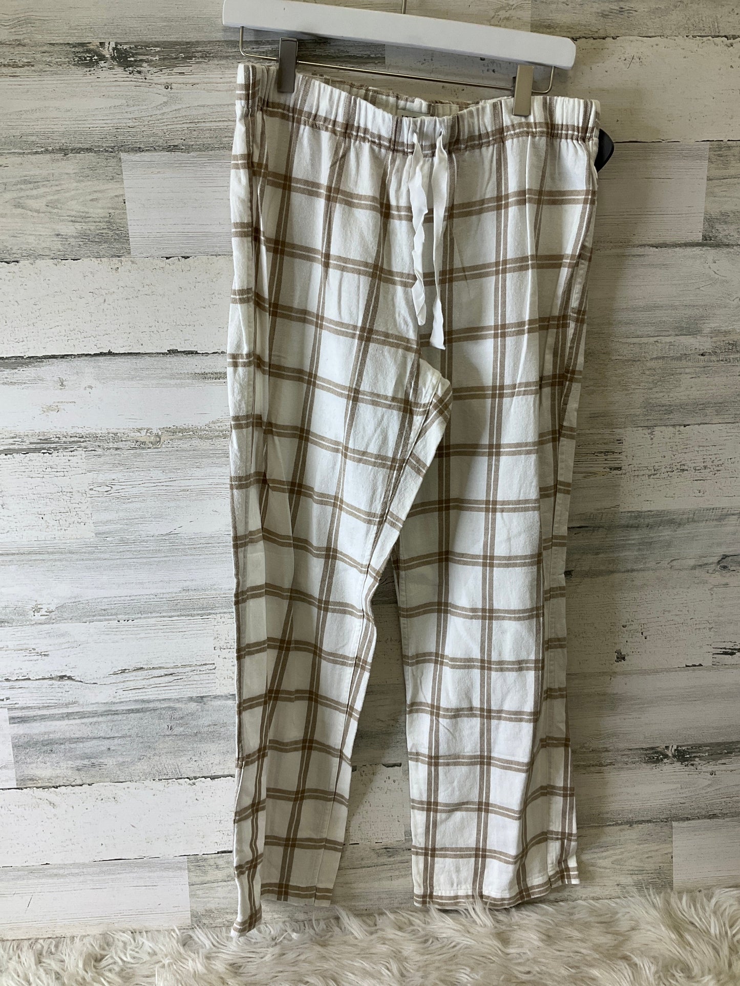 Pajama Pants By J. Crew In Brown & White, Size: M