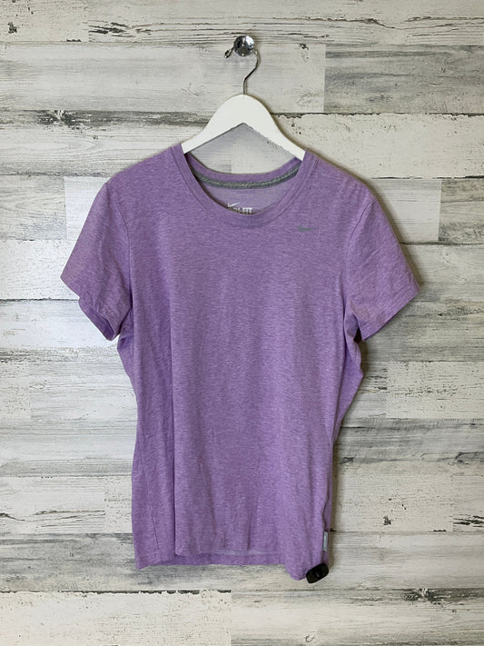 Athletic Top Short Sleeve By Nike Apparel In Purple, Size: Xl