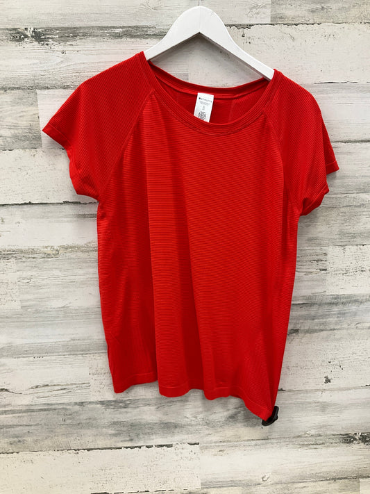 Athletic Top Short Sleeve By Athleta In Orange, Size: Xl