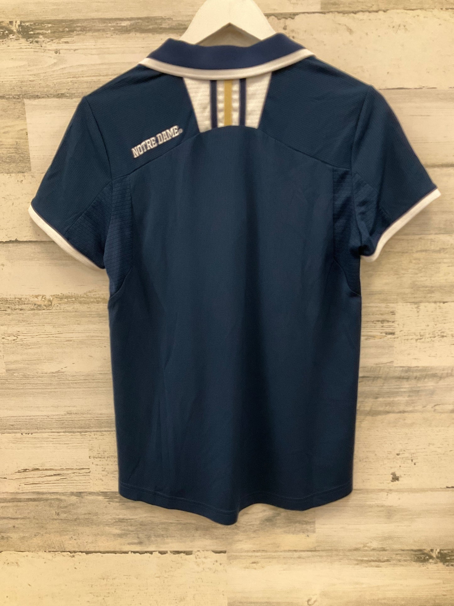 Athletic Top Short Sleeve By Adidas In Navy, Size: L