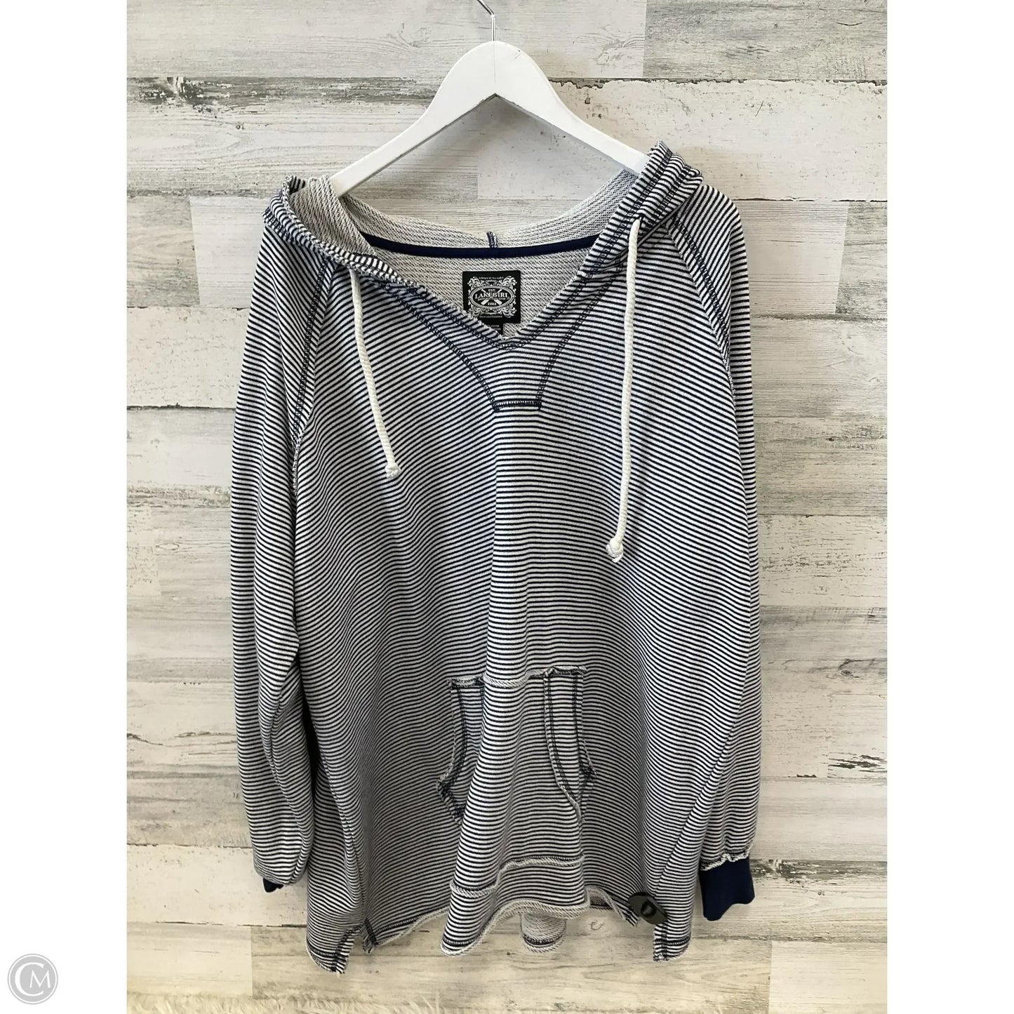 Sweatshirt Hoodie By Clothes Mentor In Navy, Size: Xxl