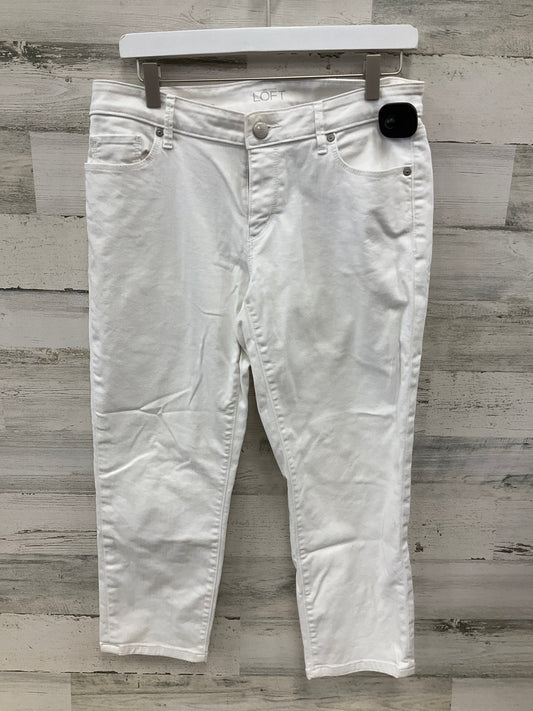 Capris By Loft In White Denim, Size: 8