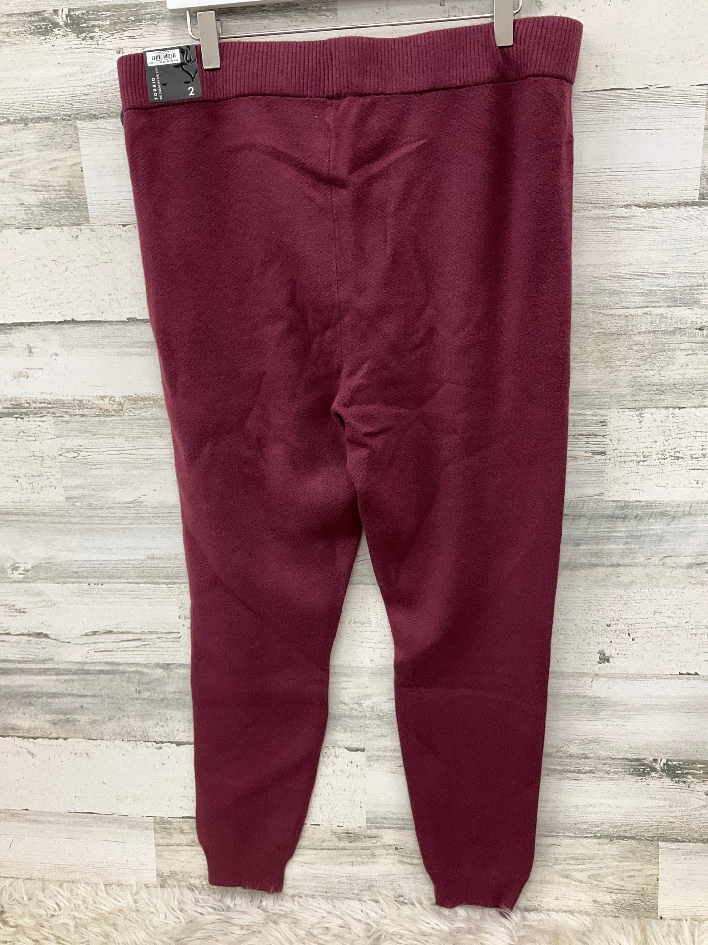 Pants Leggings By Torrid In Maroon, Size: 2x