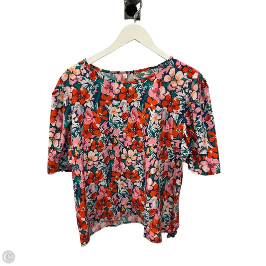 Top Short Sleeve By Clothes Mentor In Floral Print, Size: Xxl