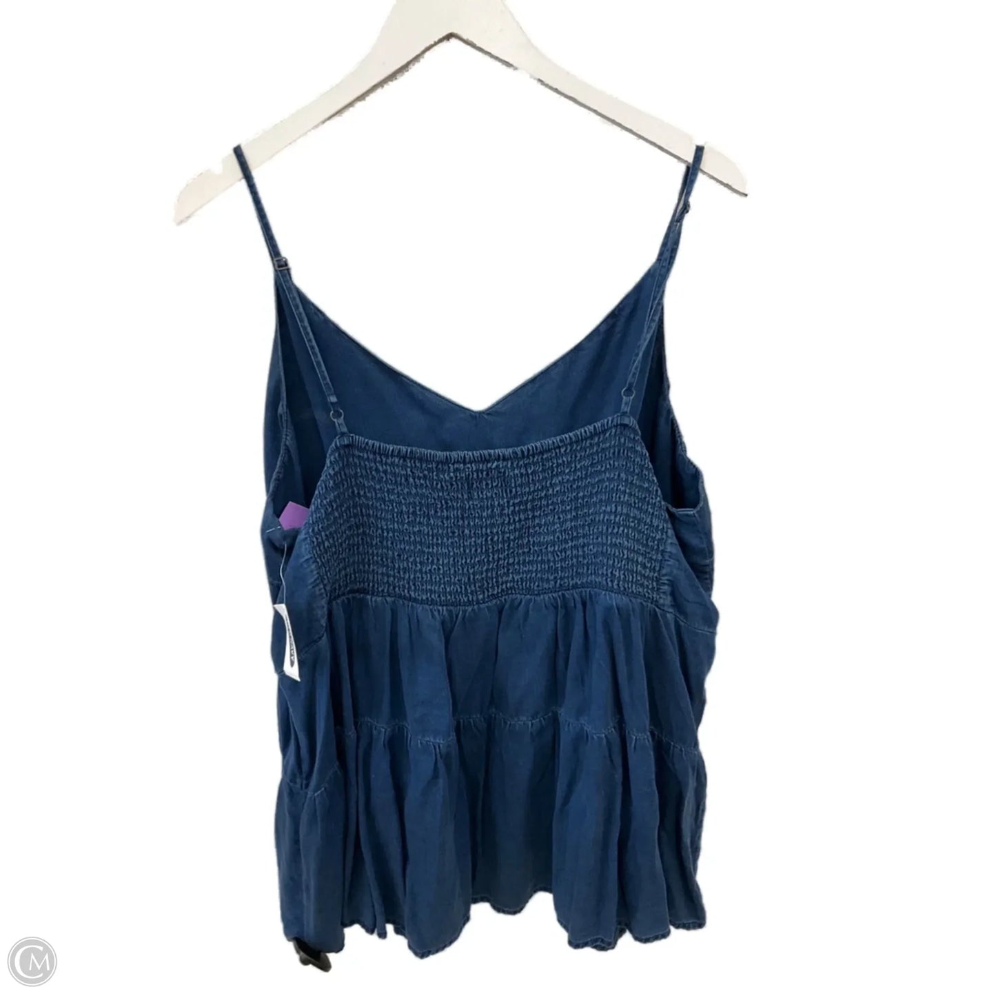 Top Sleeveless By Old Navy In Blue Denim, Size: Xxl