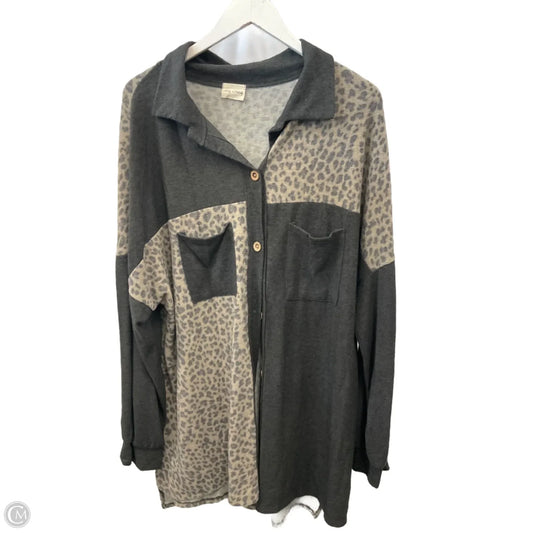 Top Long Sleeve By Lovely Melody In Grey, Size: 3x