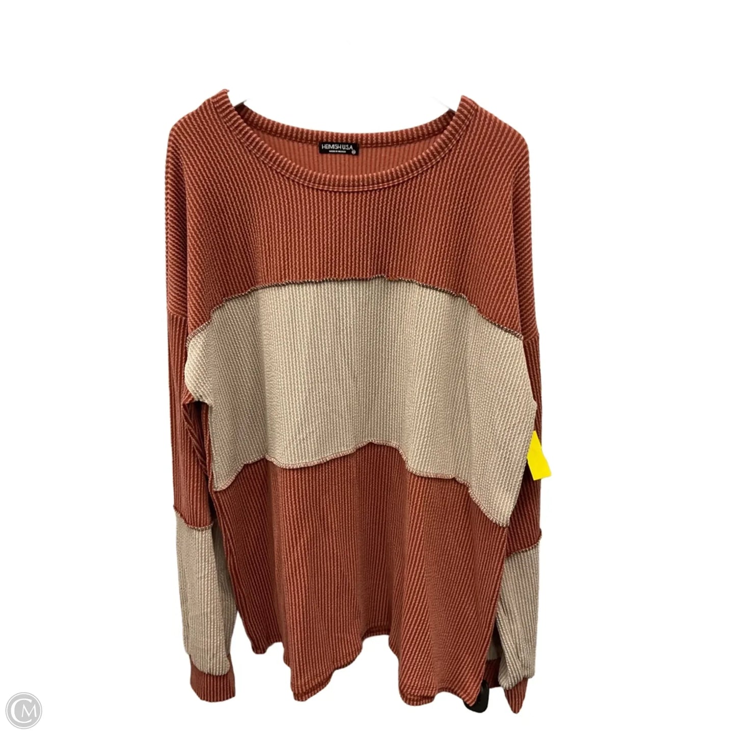 Top Long Sleeve By Heimish Usa In Orange, Size: 3x