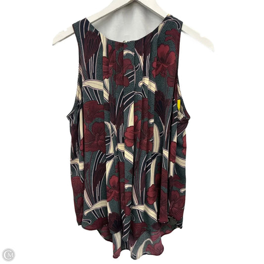 Top Sleeveless By Ann Taylor In Multi-colored, Size: M