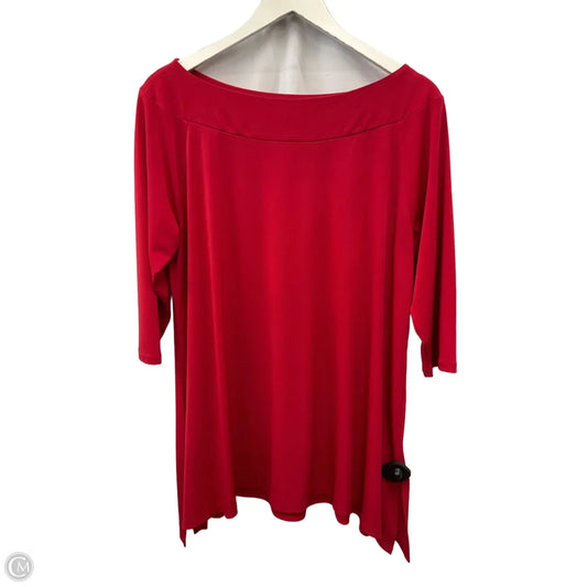 Top Long Sleeve By Chicos In Red, Size: L