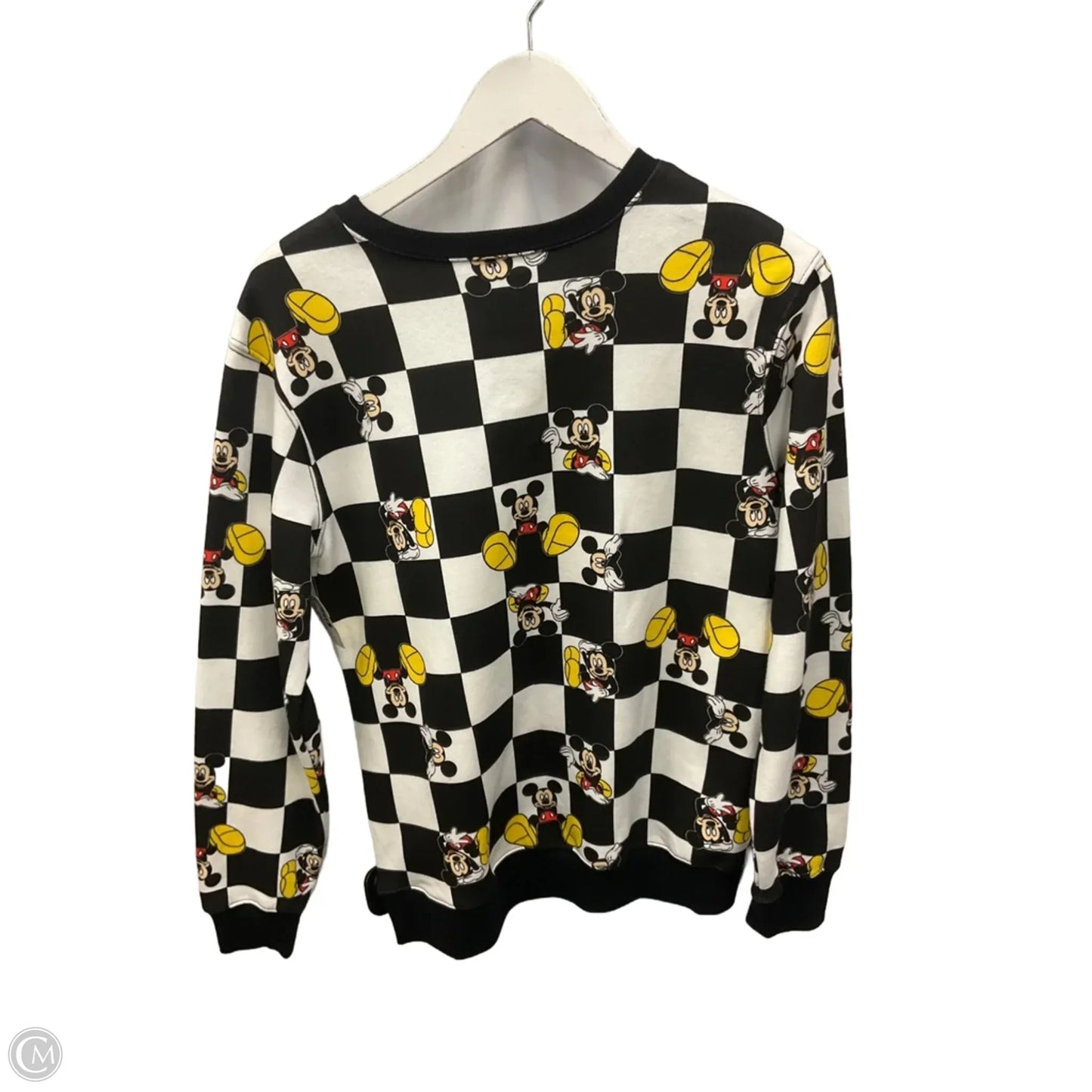 Sweatshirt Crewneck By Disney In Black & White, Size: S