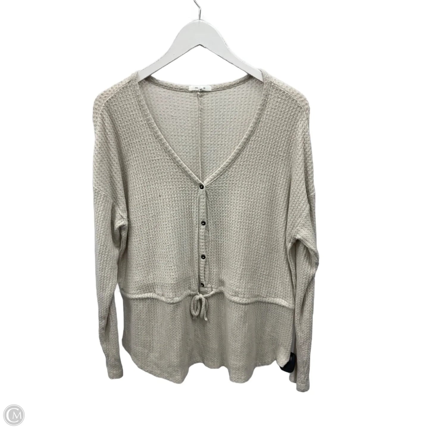 Top Long Sleeve By Maurices In Cream, Size: Xl