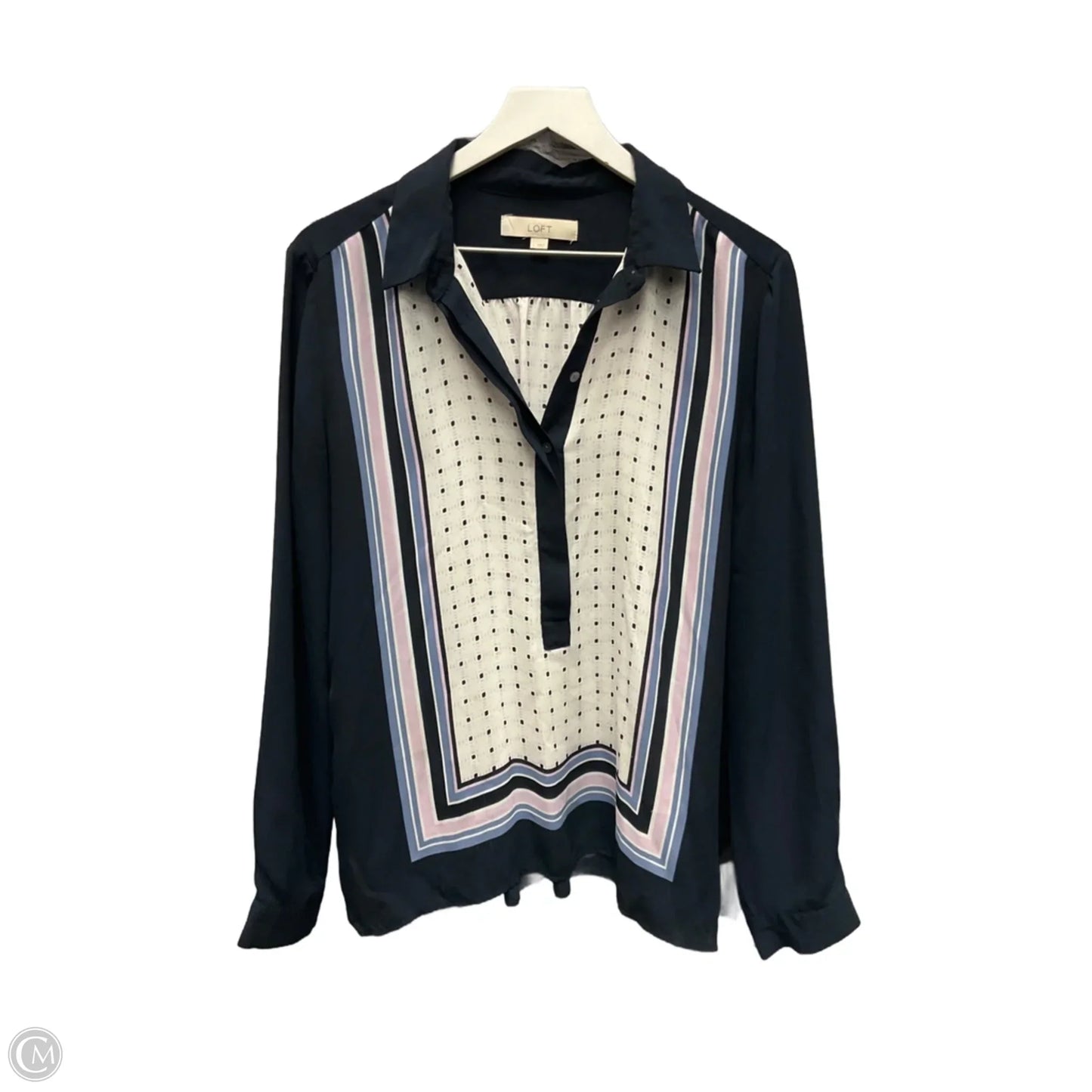 Top Long Sleeve By Loft In Navy, Size: L