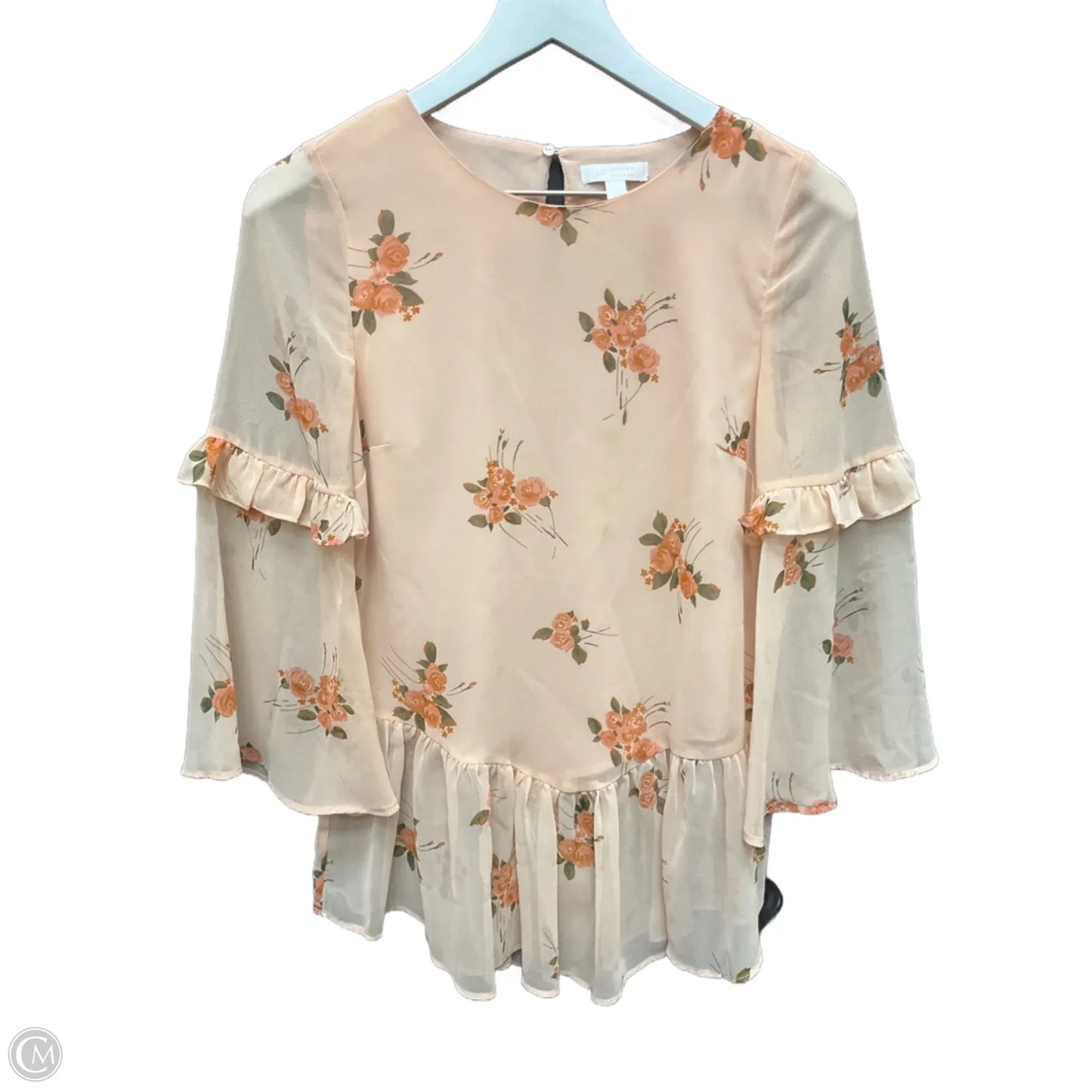 Blouse Long Sleeve By Lc Lauren Conrad In Orange, Size: Xs