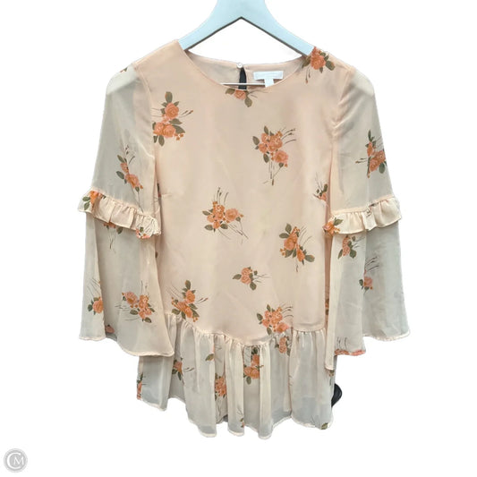 Blouse Long Sleeve By Lc Lauren Conrad In Orange, Size: Xs