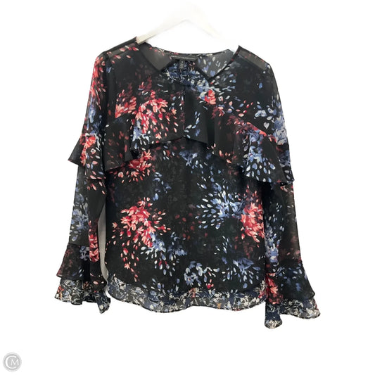 Blouse Long Sleeve By White House Black Market In Black, Size: M