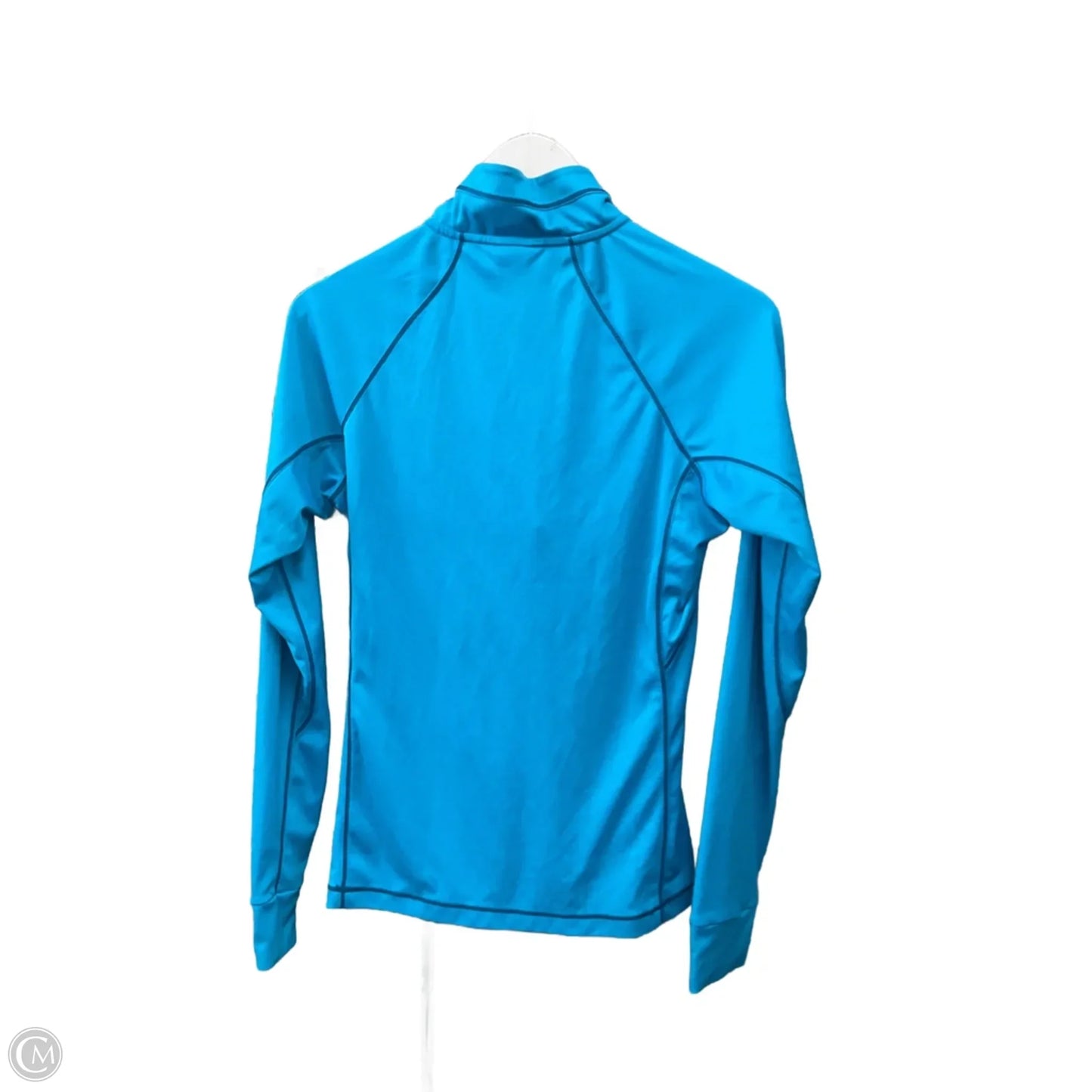 Athletic Top Long Sleeve Collar By The North Face In Blue, Size: M