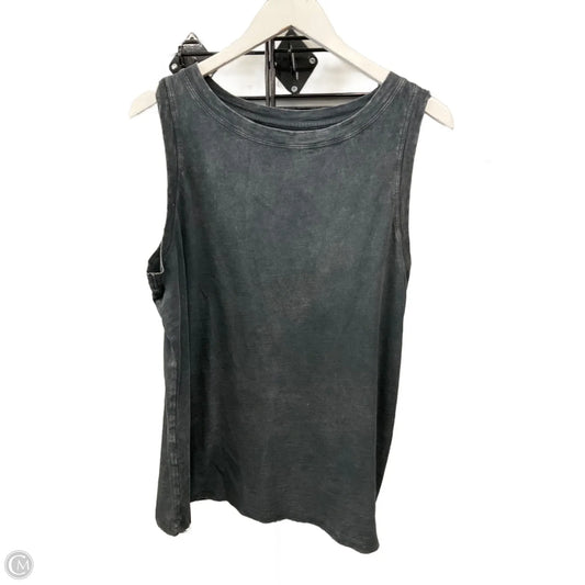 Top Sleeveless By Time And Tru In Grey, Size: L