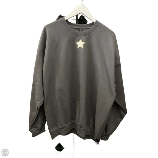 Sweatshirt Crewneck By Gildan In Grey, Size: Xl