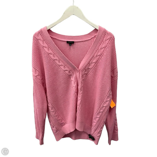 Sweater Cardigan By Talbots In Pink, Size: Xl