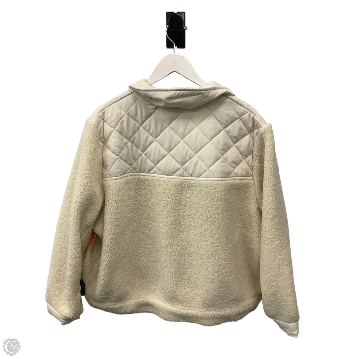 Jacket Fleece By Falls Creek In Cream, Size: 2x