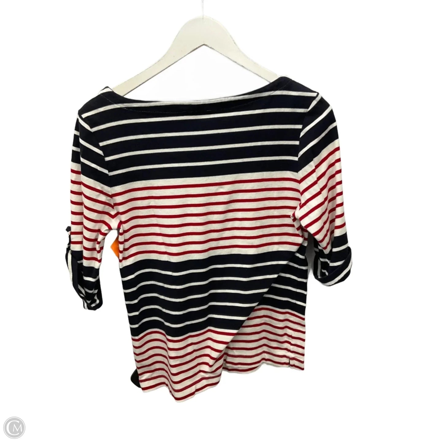 Top Short Sleeve By Tommy Hilfiger In Blue & Red & White, Size: L