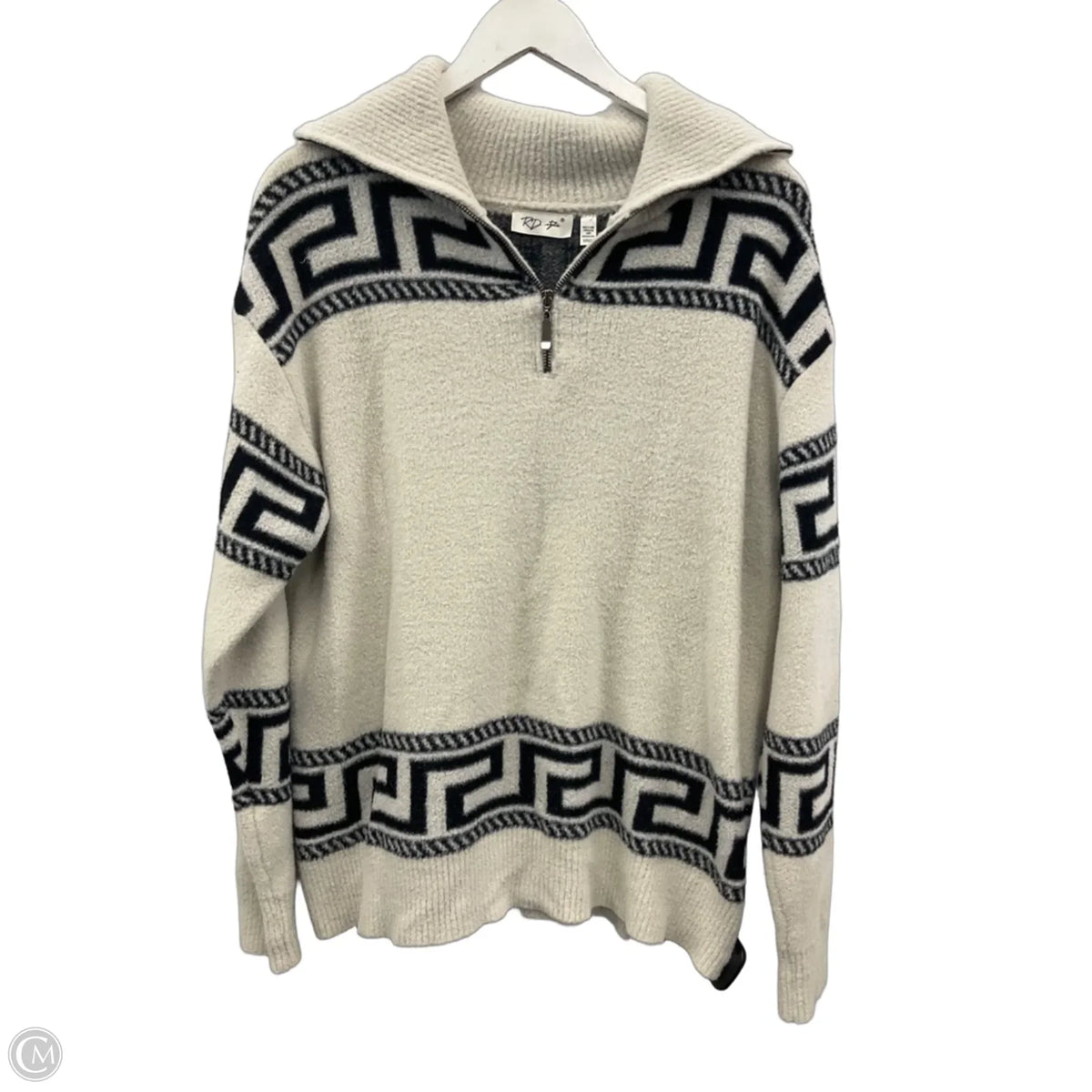 Sweater By Rd Style In Black & White, Size: M