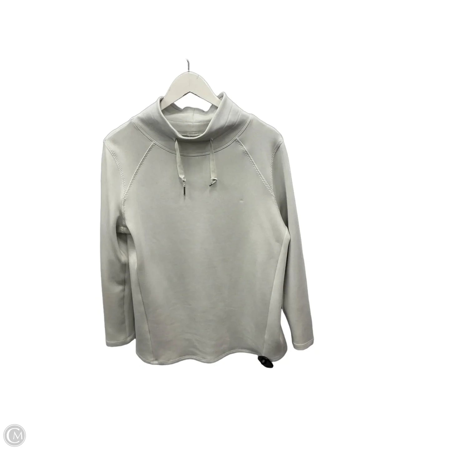Athletic Top Long Sleeve Collar By Spanx In Grey, Size: M
