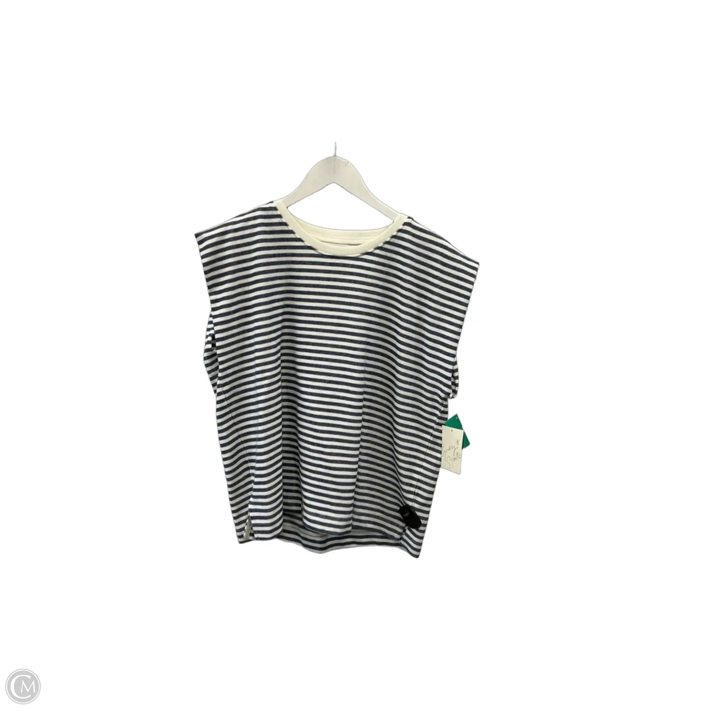 Top Short Sleeve By Grey State In Striped Pattern, Size: L