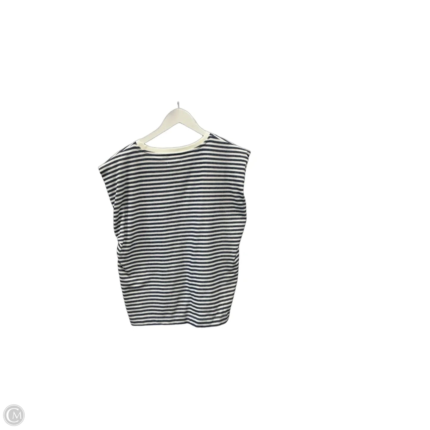 Top Short Sleeve By Grey State In Striped Pattern, Size: L