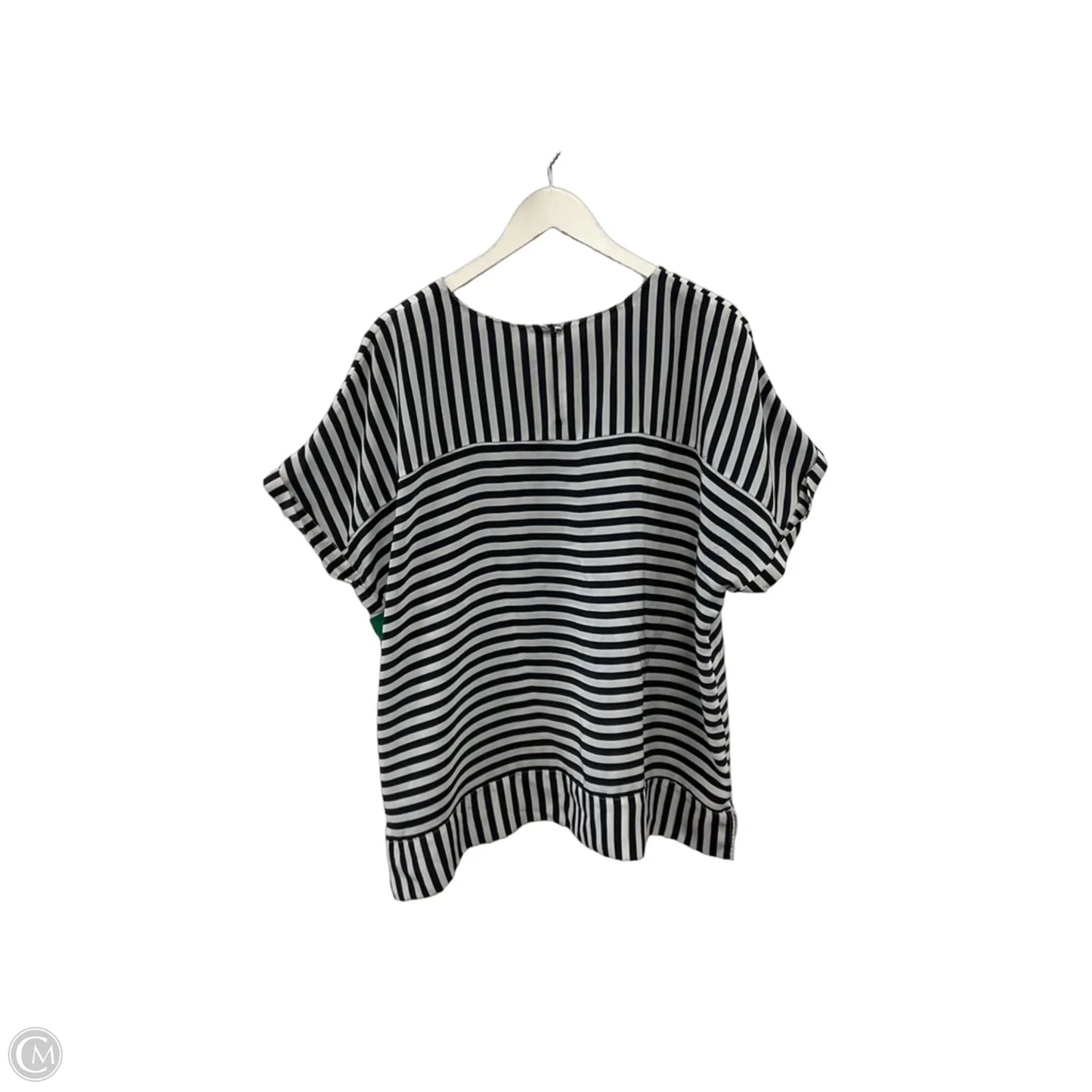 Top Short Sleeve By Cj Banks In Striped Pattern, Size: 2x