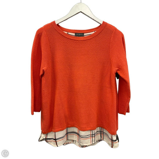 Top Long Sleeve By Limited In Orange, Size: S