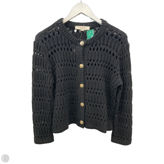 Sweater Cardigan By Loft In Black, Size: S