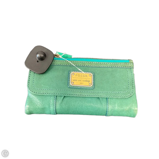 Wallet Leather By Fossil, Size: Medium