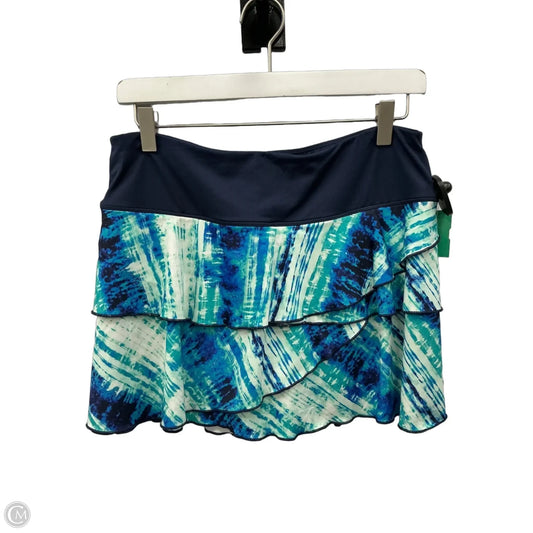 Athletic Skort By Fila In Blue & Green, Size: M